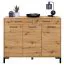Kommode Pandrup 14, Farbe: Eiche - Abmessungen: 94 x 120 x 34 cm (H x B x T), mit 3 Türen, 2 Schubladen und 7 Fächern