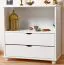 Regal Kiefer massiv Vollholz Weiß Junco 49B - 83 x 82 x 41 cm (H x B x T)