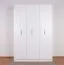 Schlafzimmer - Kleiderschrank, Farbe: Weiß - 222 x 150 x 52 cm (H x B x T)