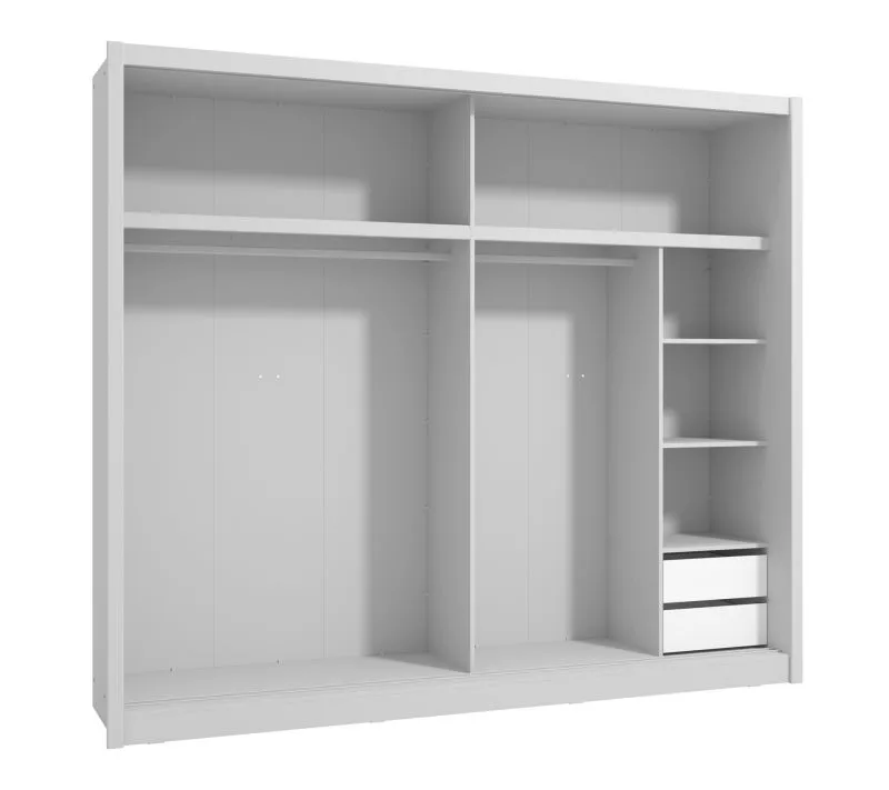 Schubladen für Kleiderschrank, 2er Set, Farbe: Weiß, Maße: 38 x 44 x 41,5 cm