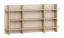 Hängeregal / Wandregal | Farbe: Eiche / Beige | 9 Ablageflächen | Maße: 120 x 15 x 60 cm | ABS-Kantenschutz | perfekt für Bücher oder Pflanzen