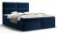 Edles Doppelbett Pirin 40, Farbe: Blau - Liegefläche: 160 x 200 cm (B x L), mit Stauraum