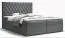 Boxspringbett im außergewöhnlichen Design Pirin 64, Farbe: Grau - Liegefläche: 140 x 200 cm (B x L)