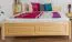 Doppelbett / Gästebett Kiefer massiv Vollholz natur 77, inkl. Lattenrost - Abmessung 160 x 200 cm (B x L)