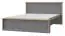 Doppelbett Lotofaga 22, Farbe: Grau / Walnuss - Liegefläche: 160 x 200 cm (B x L)