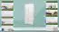 Kleiderschrank Kiefer Vollholz massiv weiß lackiert 006 - Abmessung 190 x 80 x 60 cm (H x B x T)