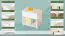 Nachtkommode Kiefer massiv Vollholz weiß lackiert Junco 126 - Abmessung: 40 x 40 x 27 cm