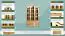 Wohnzimmerschrank, Vitrine, 133 cm breit, Kiefernholz massiv, Farbe: Natur