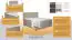 Boxspringbett HILO mit Härtegrad H3, Latextopper, Taschenfederkernmatratze, Box mit Bonellfederkern, Matratzenmaße 140 x 200 cm, mehrschichtiger Aufbau