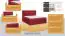 Boxspringbett SIMILAN, Box: Bonell - Federkern, Matratze: Taschen - Federkern, Top Matress: Schaumstoff - Liegefläche: 120 x 200 cm - Farbe: Rot