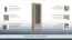Vitrine "Temerin" Farbe Sonoma-Eiche 16 - Abmessungen: 195 x 60 x 42 cm (H x B x T)