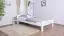 Einzelbett "Easy Premium Line" K4 in Überlänge, 120 x 220 cm Buche Vollholz massiv weiß lackiert