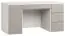 Schreibtisch Bellaco 27, Farbe: Weiß / Grau - Abmessungen: 70 x 140 x 67 cm (H x B x T)