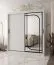 Kleiderschrank | 10 Fächer | 2 Kleiderstangen | Weiß Matt | Schiebetürenschrank | 180 x 62 x 200 cm | 1 Spiegeltür | zuverlässiges Gleitsysteme