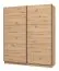 Schiebetürenschrank / Kleiderschrank mit genügend Stauraum Kule 01, Farbe: Eiche Artisan, eine Kleiderstange, sechs Fächer, Maße: 210 x 179 x 62,5 cm