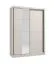 Schiebetürenschrank / Kleiderschrank | 5 Fächer | Farbe: Kaschmir | 2 Kleiderstangen | 1 Spiegeltür | Maße: 155 x 60 x 215,5 cm | für Schlafzimmer