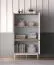 Highboard / Kommode Humboldt 04 | 4 Türen | Farbe: Eiche Cremona / Kaschmir | Maße: 92 x 40 x 156 cm | Beine: Metall | Soft-Close | ABS-Kanten