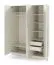 Drehtürenschrank | 3-türiger Kleiderschrank | Farbe: Kaschmir | 1 Kleiderstange | 150 x 61 x 210 cm | 6 Einlegeböden | ABS-Kanten | Edegem 02