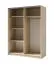 Schiebetürenschrank / Kleiderschrank Trikala 04, Farbe: Eiche - Abmessungen: 198 x 180 x 60 cm (H x B x T)