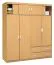 Kleiderschrank | 8 Drehtüren | 2 Schubladen | 5 Fächer | mit Kleiderstange | 170 cm breit | Farbe: Erle Abbildung