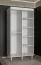 Stylischer Kleiderschrank mit fünf Fächern Jotunheimen 121, Farbe: Weiß - Abmessungen: 208 x 100,5 x 62 cm (H x B x T)