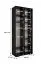 Kleiderschrank mit 12 Fächer Karpaten 04, Farbe: Schwarz - Abmessungen: 236,5 x 100 x 47 cm (H x B x T)