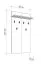 Garderobe | 6 Haken | Farbe: Kaschmir | 1 Ablagefläche | Maße: 63 x 19,5 x 115 cm | Haken: Schwarz | für den Eingangsbereich
