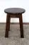 Hocker Kiefer massiv Vollholz Nussfarben 004 -  Abmessung: 45 x 35 cm (H x Ø)