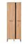 Garderobe Komplett - Set C Crina, 5-teilig, ein Schrank, ein Spiegel, eine Kommode, ein Schuhschrank mit Sitzkissen, eine Garderobe mit Spiegel, ABS-Kantenschutz