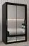 120 cm breiter Kleiderschrank mit 5 Fächern und 2 Türen | Farbe: Schwarz Abbildung