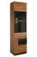 Esszimmerschrank, Vitrine, 52 cm breit, teilmassiv, Optik: Walnuss / Schwarz Abbildung