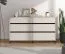 Kommode | 6 Schubladen | Farbe: Kaschmir | modernes Design | ABS-Kanten | Beine: Schwarz | Maße: 157 x 40 x 90 cm | gut kombinierbar