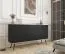Kommode mit ABS-Kantenschutz Horsham 59, Farbe: Schwarz, Push-to-open Funktion, drei Türen, modernes und einfaches Design, Beine: Schwarz
