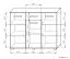 Kommode Cikupa 12, Farbe: Nuss / Ulme - Abmessungen: 95 x 120 x 40 cm (H x B x T)