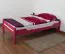 Rosa lackiertes Einzelbett "Easy Premium Line" K1/1n, Vollholz Buche - Matratzenabmessungen 90 x 200 cm, abgerundetes Kopfteil