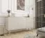 Wohnzimmer - Set D Horsham, 3-teilig, Farbe: Beige, Push-to-open Funktion, Beine: Gold, eine schmale Kommode, ein Sideboard, ein Schminktisch, ABS-Kanten