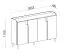Kommode | Farbe: Kaschmir / Alba-Walnuss | 4 Drehtüren | 6 Fächer | 183 x 42 x 110 cm | Push-to-open Funktion | Beine: Metall | Sideboard
