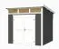 Gartenhaus G267 Carbongrau - 28 mm Blockbohlenhaus, Grundfläche: 5,97 m², Pultdach