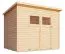 Gartenhaus 1,99 x 2,51 Meter (inkl. Dach) | aus Holz | aus vorgefertigten Elementen| unbehandelt | mit Pultdach Abbildung