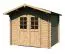 Holz-Gartenhaus 2,85 x 2,69 Meter (inkl. Dach) | Natur | Satteldach | 28 mm Blockbohlen-Haus Abbildung