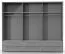 Großer Kleiderschrank | 6 Drehtüren | 6 Schubladen | 3 Fächer | mit 3 Kleiderstangen | 277 cm breit | Farbe: Weiß Abbildung