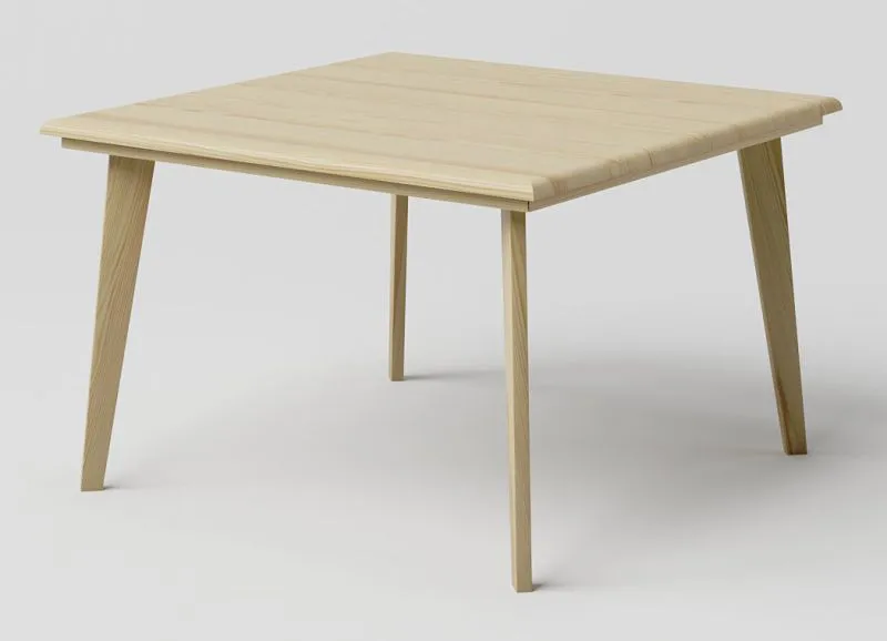 Couchtisch Kiefer massiv natur Aurornis 76 - Abmessungen: 80 x 80 x 50 cm (B x T x H)