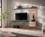 Wohnwand | Farbe: Eiche Hickory Jackson / Grün | Push-to-open Funktion | 180 x 40 x 130 cm | 1 TV-Unterschrank | 1 Wandregal