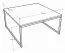 Couchtisch Granollers 03, Farbe: Weiß Marmor - Abmessungen: 80 x 80 x 40 cm (B x T x H)