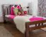 Kinderbett / Jugendbett "Easy Premium Line" K8, Buche Vollholz massiv dunkelbraun lackiert - Maße: 90 x 190 cm