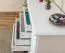 Sideboard mit 6 Schubladen, Farbe: Weiß, Breite: 139 cm - Küchenschrank, Anrichte, Sideboard