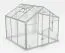 Gewächshaus - Glashaus Mangold L5, gehärtetes Glas 4 mm, Grundfläche: 4,80 m² - Abmessungen: 220 x 220 cm (L x B)