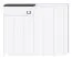 Oberer LED-Rahmen für Drehtürenschrank / Kleiderschrank Faleasiu und Anbaumodule, Farbe: Weiß - Breite: 137 cm