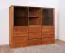 Vitrine Jussara 12, Farbe: Bernstein, Eiche teilmassiv – 150 x 178 x 42 cm (H x B x T)