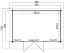 Gartenhaus G209 inkl. Fußboden, 250 x 390 cm, 34 mm Blockbohlenhaus, Carbongrau, 13,80 m², Pultdach, Fenster Premium Isolierverglasung, Fichte/Kiefer